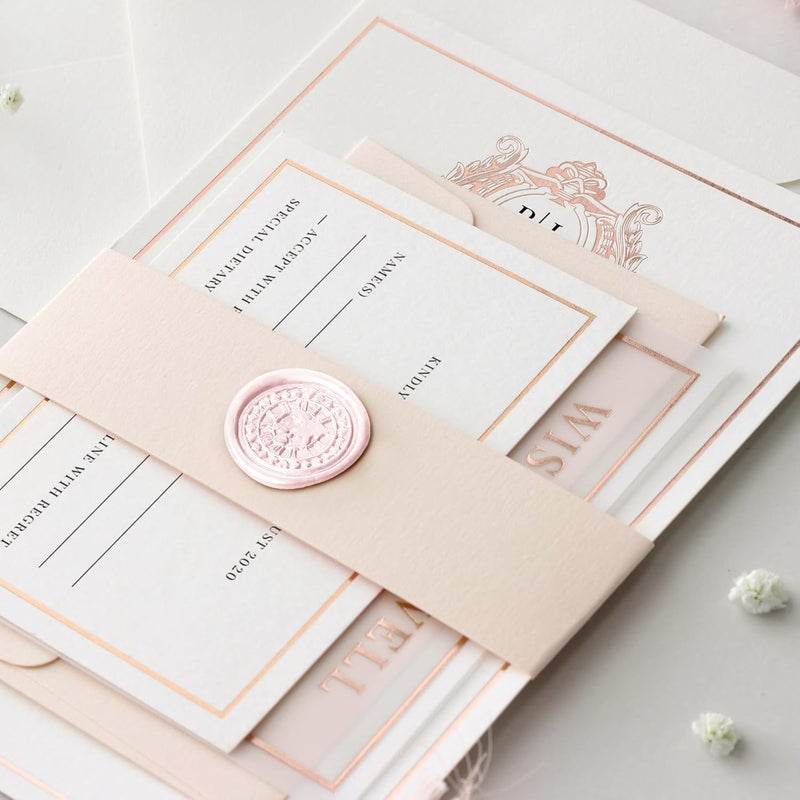 SHOWIN Glue Gun Sealing Wax Sticks for Wax Seal Stamp -Light Pink, Great for Wedding Invitations, Cards Envelopes, Snail Mails, Wine Packages, Christmas Gift Ideas, Pack of 10 - Image 3